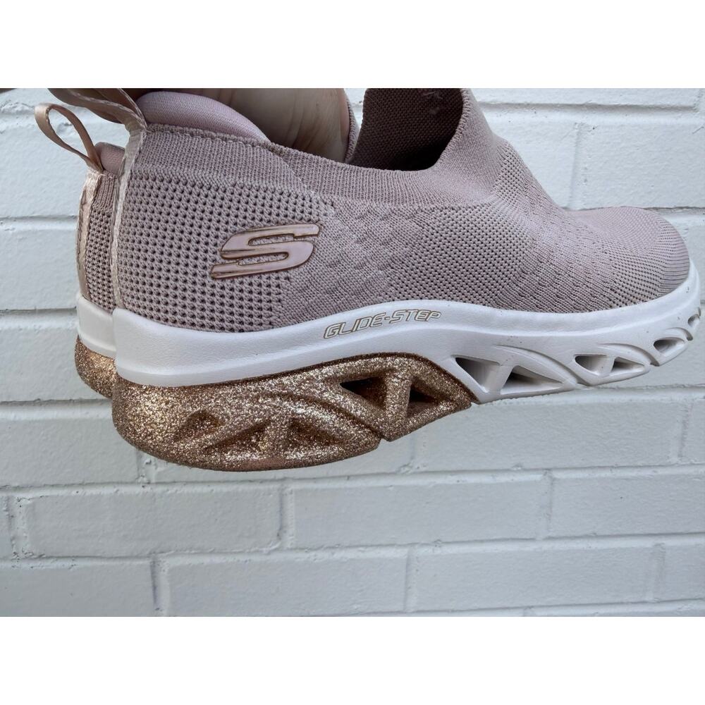Skechers glide step / size 8.5 gold and nude pink - Picture 6 of 11